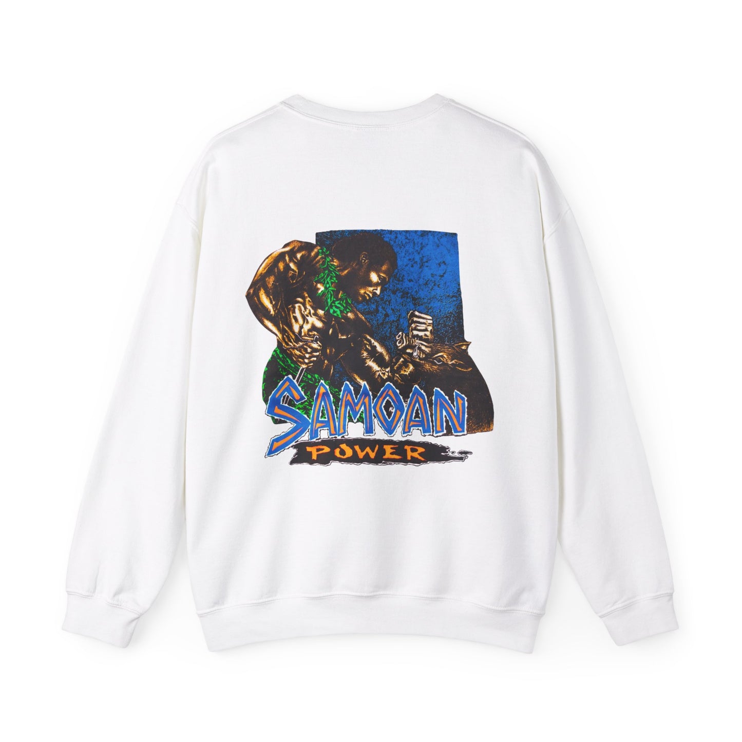 Samoan Strength Samoan Power Vintage Design 90s New Print Unisex Heavy Blend™ Crewneck Sweatshirt