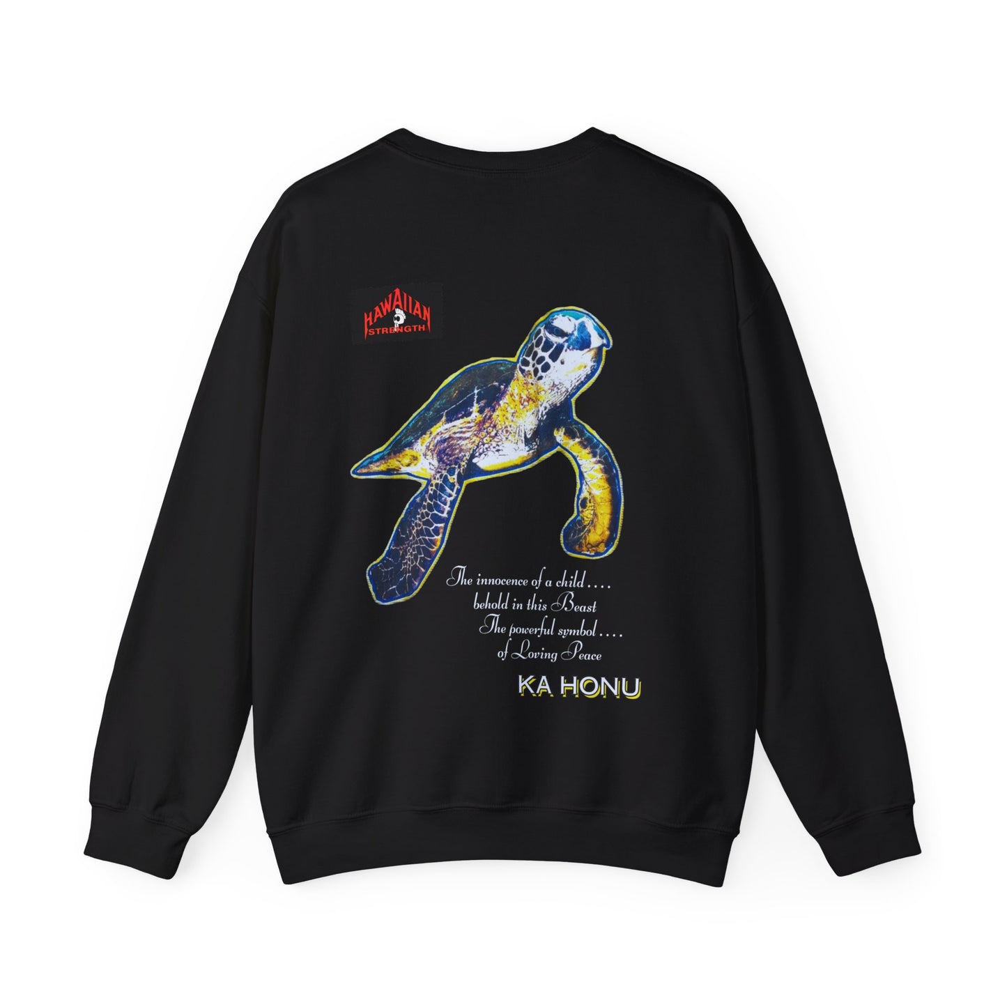 Hawaiian Strength Ka Honu Vintage Design 90s New Print Unisex Heavy Blend™ Crewneck Sweatshirt