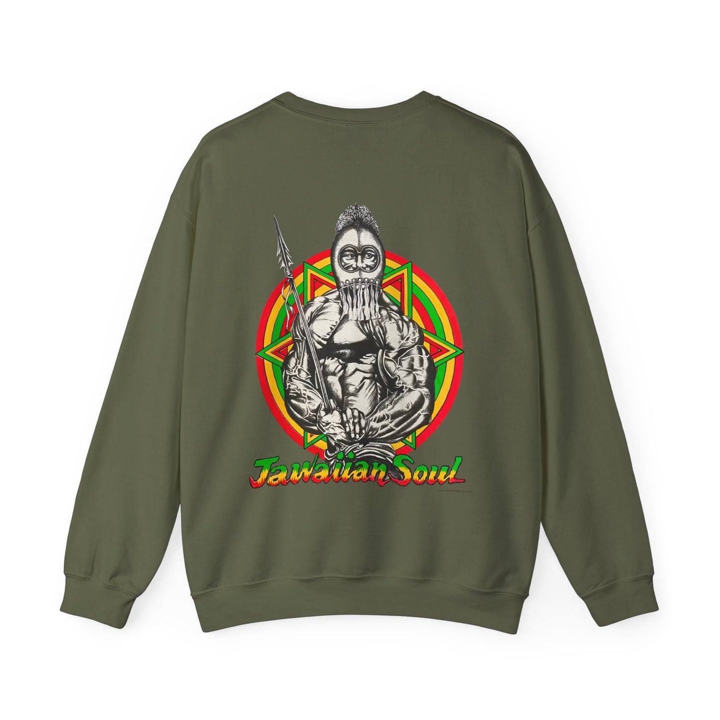 Jawaiian Strength Jawaiian Soul Vintage Design 90s New Print Unisex Heavy Blend™ Crewneck Sweatshirt