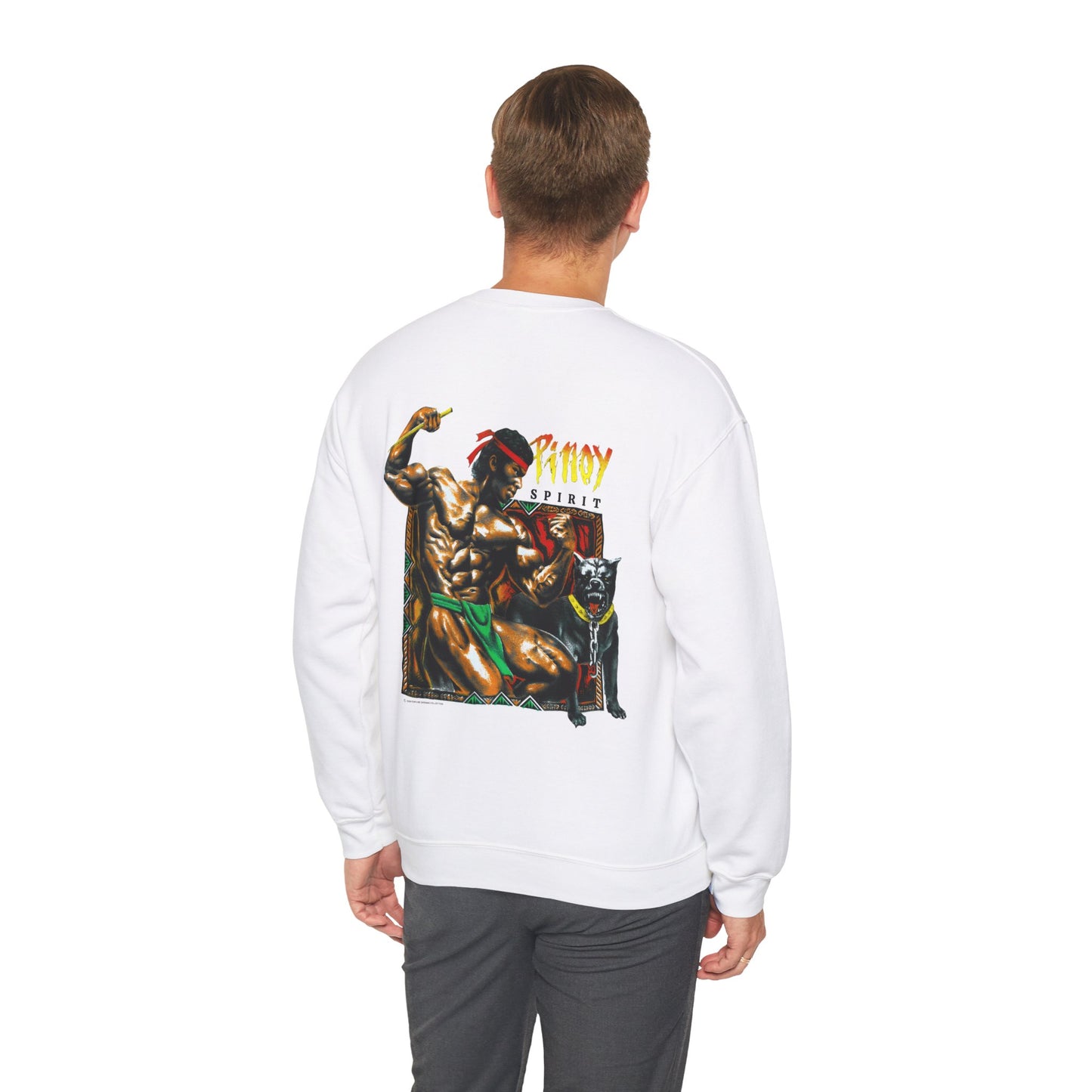 Filipino Strength Pinoy Vintage Design 90s New Print Unisex Heavy Blend™ Crewneck Sweatshirt