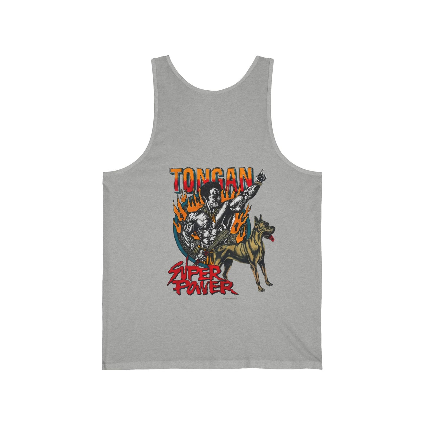 Local Strength Tongan Super Power Vintage 90s Design New Print Unisex Jersey Tank