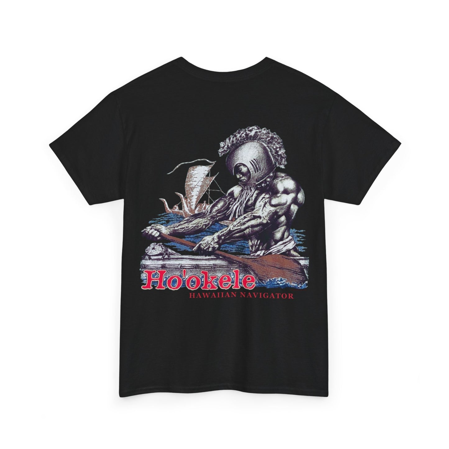 Hawaiian Strength Ho'okele Hawaiian Navigator Vintage Design 90s New Print T-shirt Unisex Heavy Cotton Tee