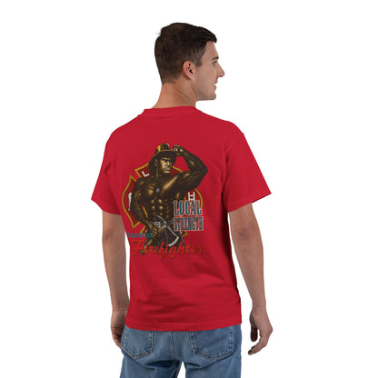 Hawaiian Strength Hawaiian Firefighter Local Strength Vintage 90s Design New Print Beefy-T®  Short-Sleeve T-Shirt