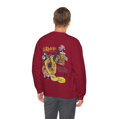 Hawaiian Strength Ukulele Hawaiian Instrument Vintage Design 90s New Print Unisex Heavy Blend™ Crewneck Sweatshirt