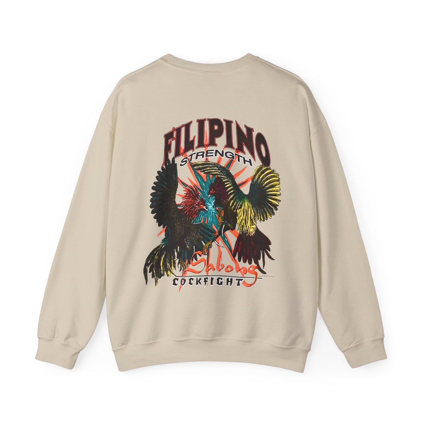 Filipino Strength Sabong Cockfight Vintage Design 90s New Print Unisex Heavy Blend™ Crewneck Sweatshirt