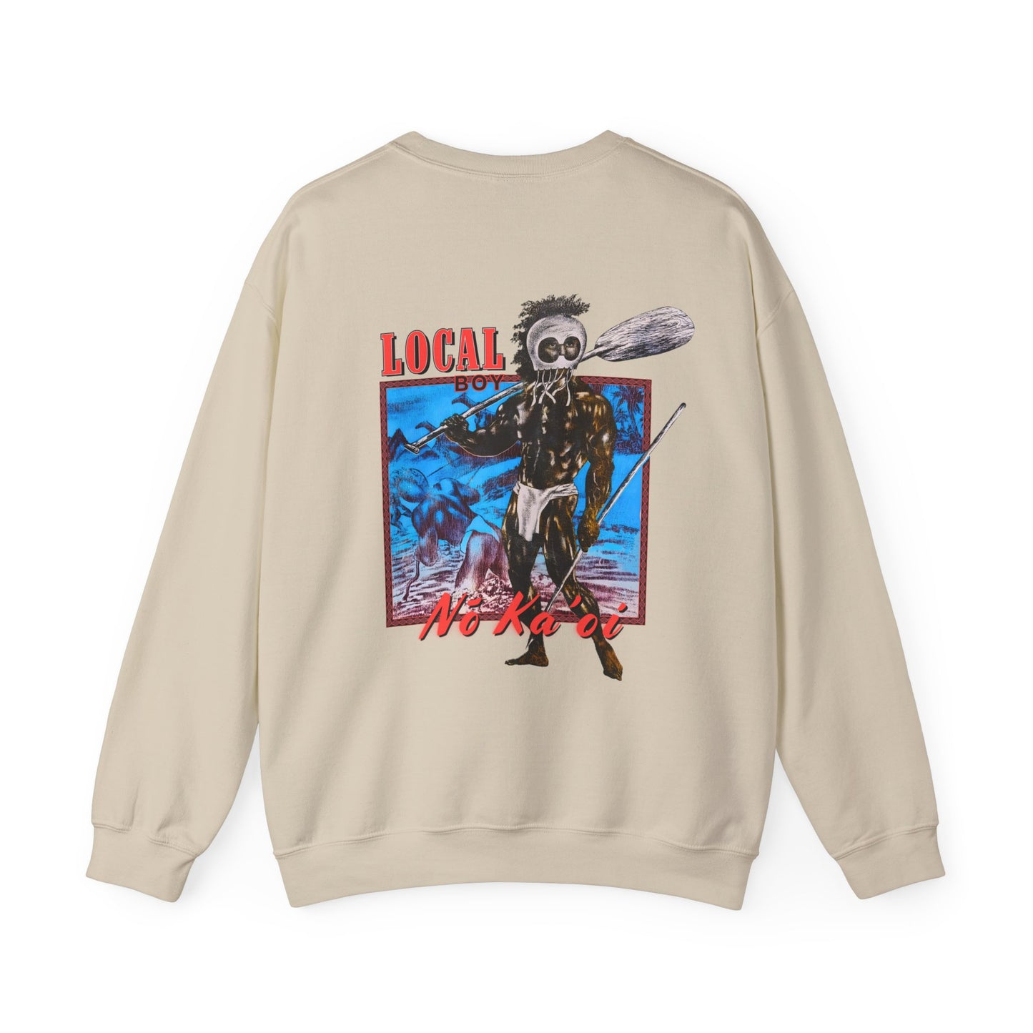 Hawaiian Strength Local Boy No Ka'oi Vintage Design 90s New Print Unisex Heavy Blend™ Crewneck Sweatshirt