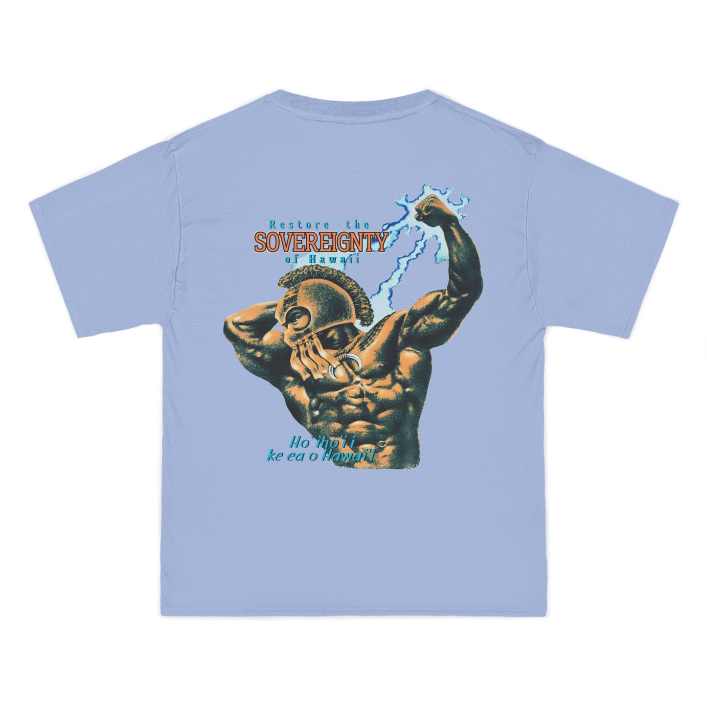 Hawaiian Strength Restore The Sovereignty of Hawaii Ho'iho'i i Ke Ea o Hawai'i Vintage Design 90s New Print Beefy-T®  Short-Sleeve T-Shirt