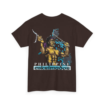 Filipino Strength Philippine Eskrimador Vintage Design 90s New Print Unisex Heavy Cotton Tee