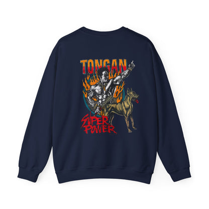 Local Strength Tongan Super Power Vintage 90s Design New Print Unisex Heavy Blend™ Crewneck Sweatshirt