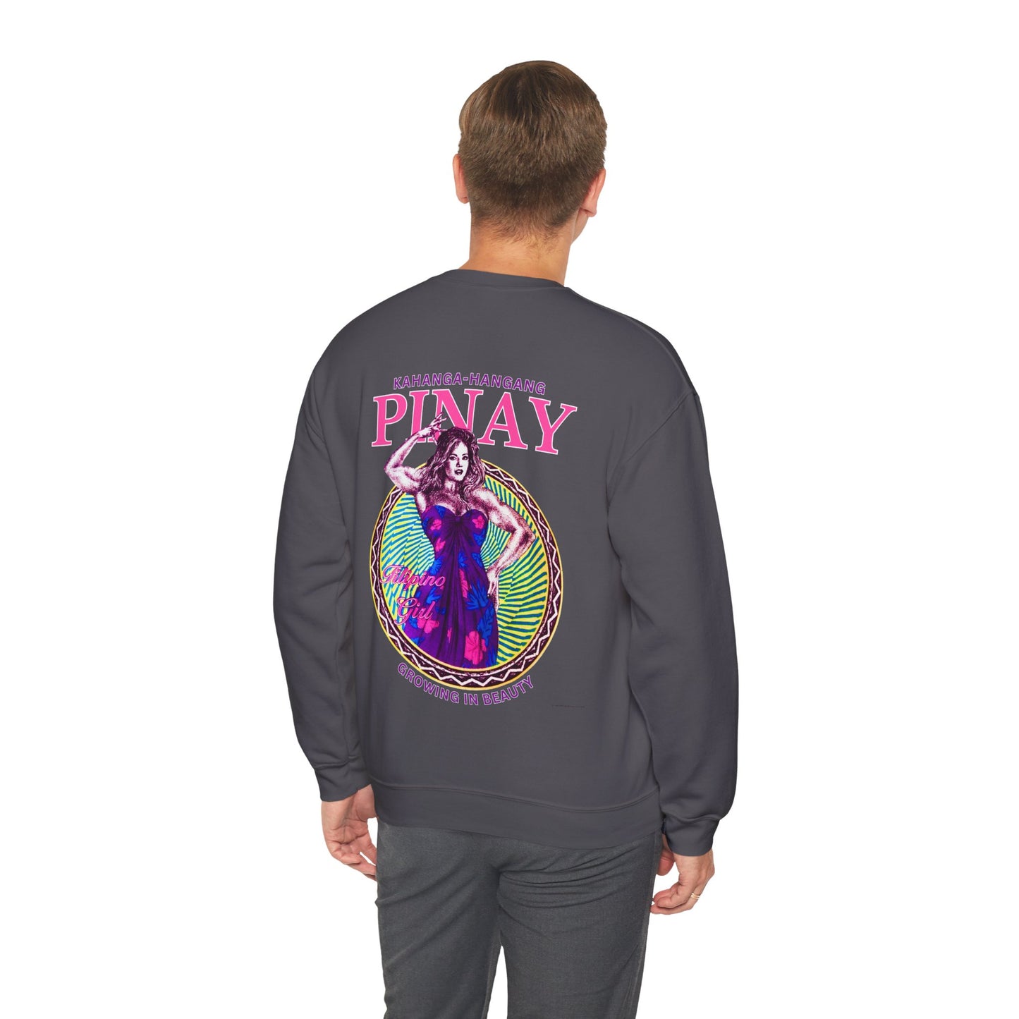 Filipino Strength Pinay Growing in Beauty Filipino Girl Kahanga Hangang Vintage Design 90s New Print Unisex Heavy Blend™ Crewneck Sweatshirt