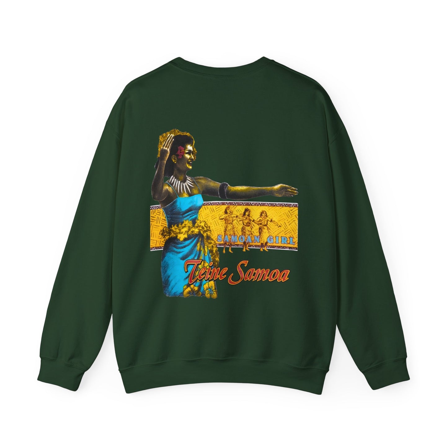 Samoan Strength Samoan Girl Teine Samoa Vintage Design 90s New Print Unisex Heavy Blend™ Crewneck Sweatshirt