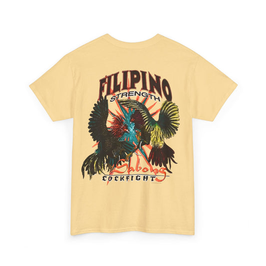 Filipino Strength Sabong Cockfight Vintage Design 90s New Print T-shirt Unisex Heavy Cotton Tee