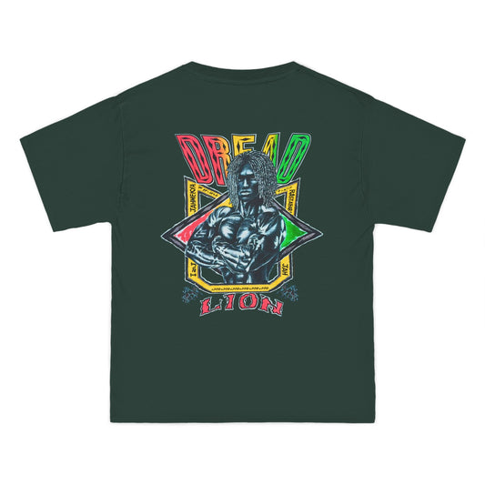 Jawaiian Strength Dread Lion Vintage 90s Design New Print Beefy-T®  Short-Sleeve T-Shirt