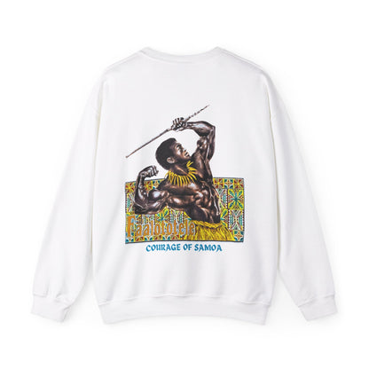 Samoan Strength Faalototele Courage of Samoa Vintage Design 90s New Print Unisex Heavy Blend™ Crewneck Sweatshirt