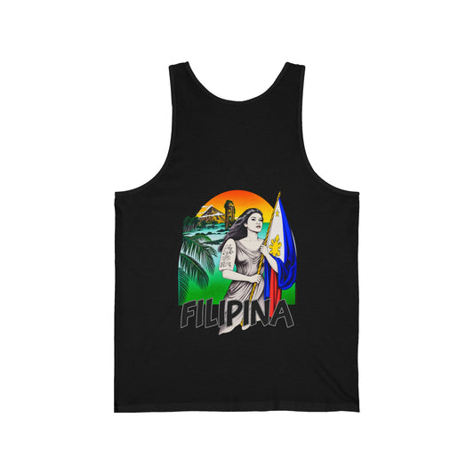 Filipino Strength Filipina Unisex Jersey Tank