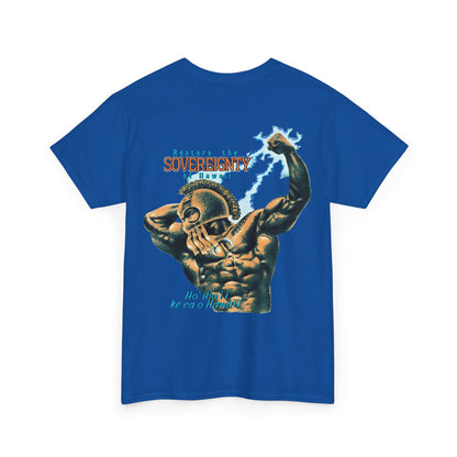 Hawaiian Strength Restore The Sovereignty of Hawaii Ho'iho'i i Ke Ea o Hawai'i Vintage Design 90s New Print T-shirt Unisex Heavy Cotton Tee