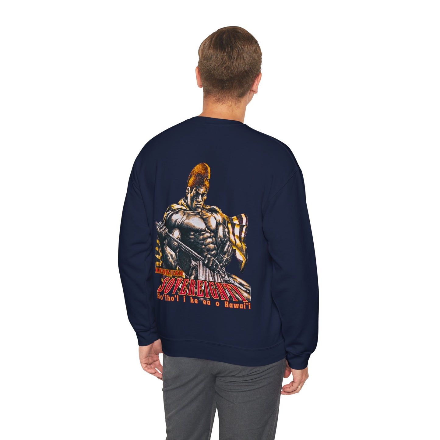 Hawaiian Strength Hawaiian Sovereignty Ho'iho'i i ke ea o Hawai'i Vintage Design 90s New Print Unisex Heavy Blend™ Crewneck Sweatshirt