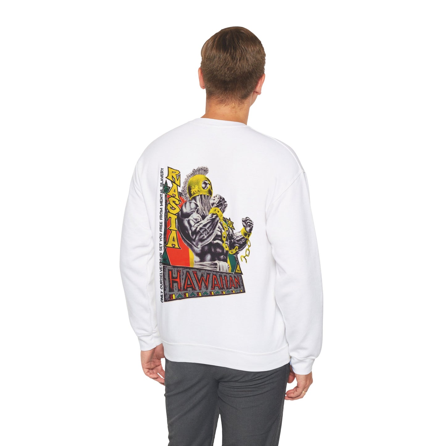 Hawaiian Strength Hawaiian Rasta Vintage Design 90s New Print Unisex Heavy Blend™ Crewneck Sweatshirt