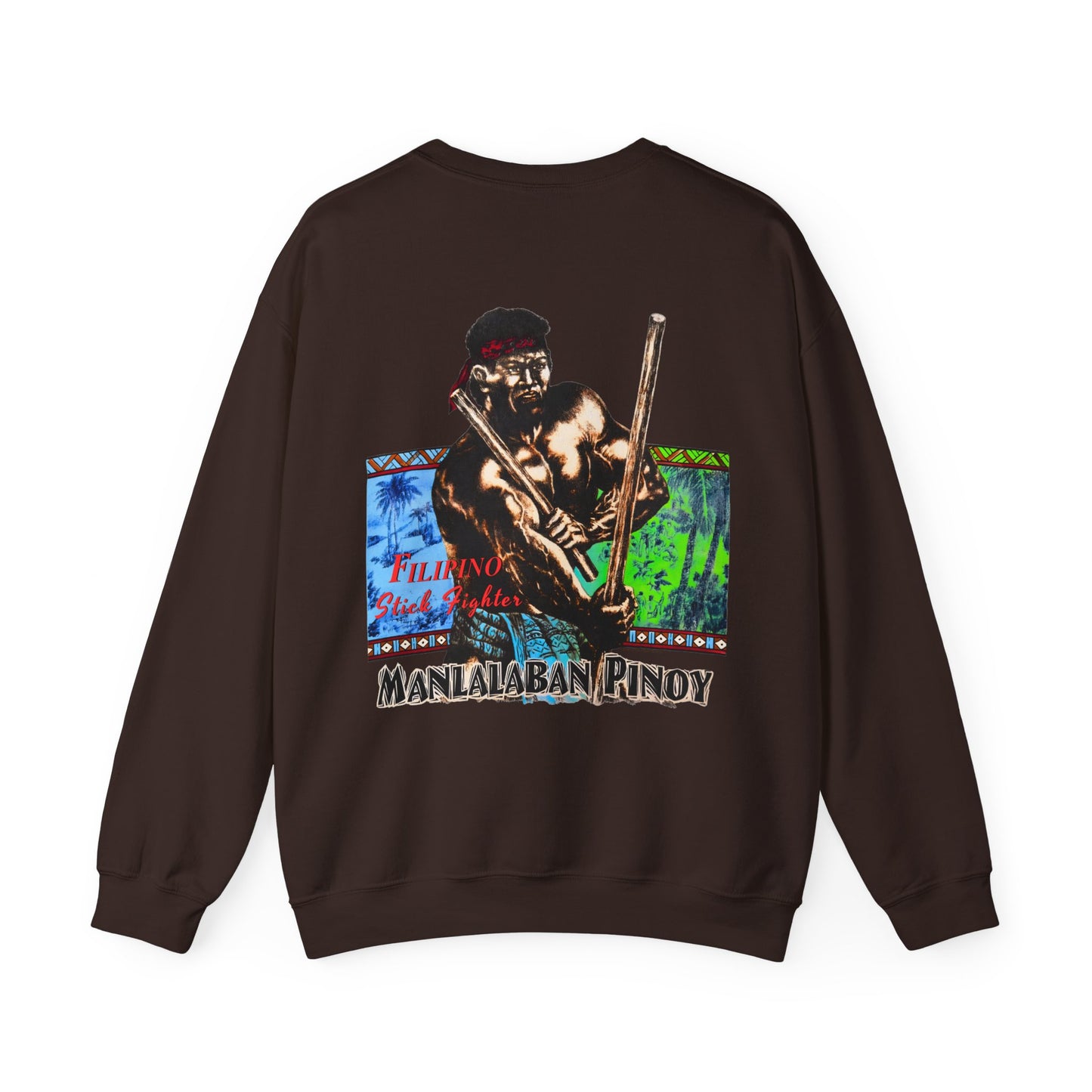 Filipino Strength Manlalaban Pinoy Stick Fighter Vintage Design 90s New Print Unisex Heavy Blend™ Crewneck Sweatshirt