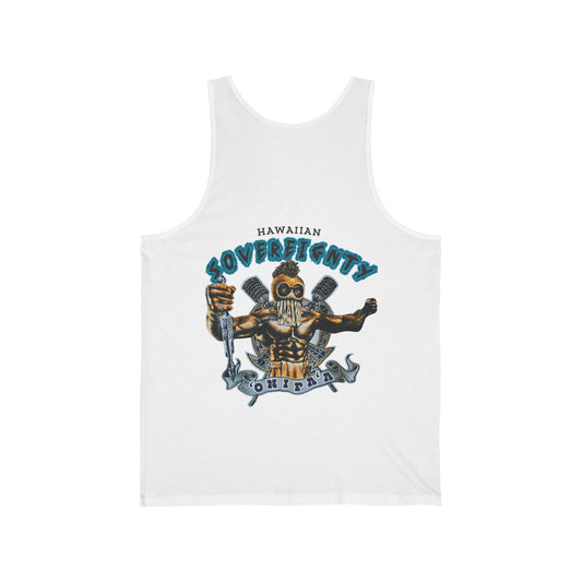 Hawaiian Strength Hawaiian Sovereignty 'Onipa'a Vintage Design 90s New Print Unisex Jersey Tank