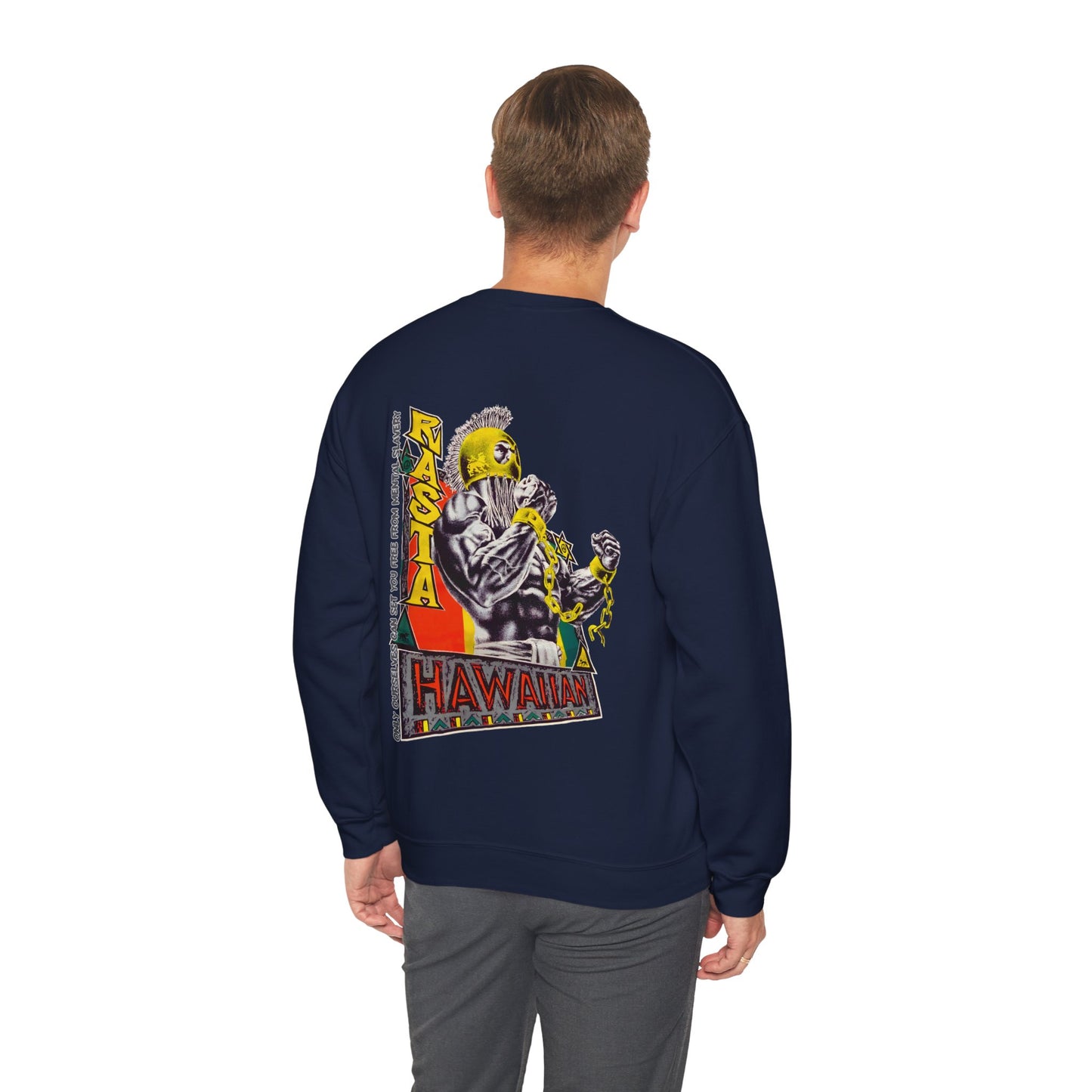 Hawaiian Strength Hawaiian Rasta Vintage Design 90s New Print Unisex Heavy Blend™ Crewneck Sweatshirt