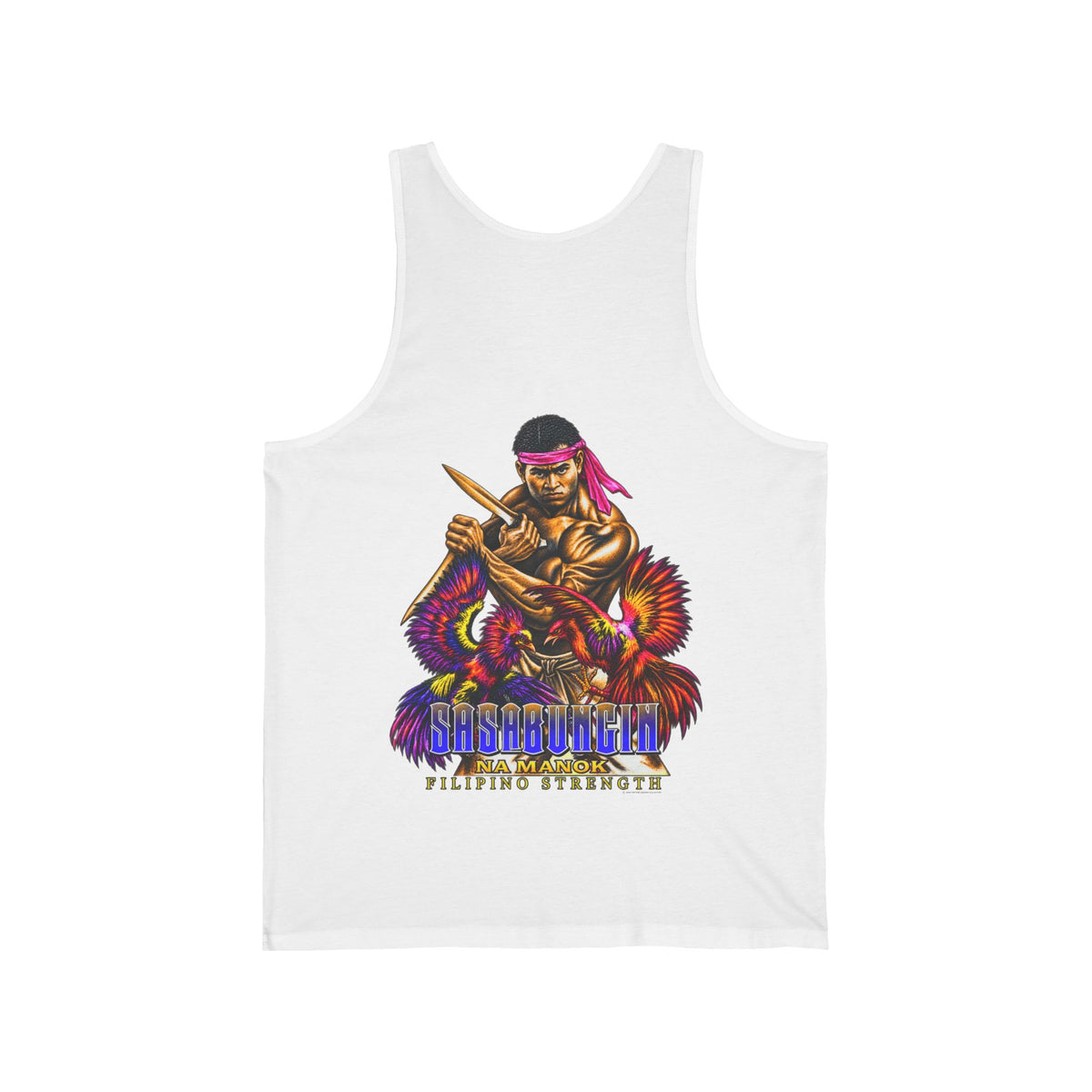 Filipino Strength Sasabungin Na Manok Unisex Jersey Tank