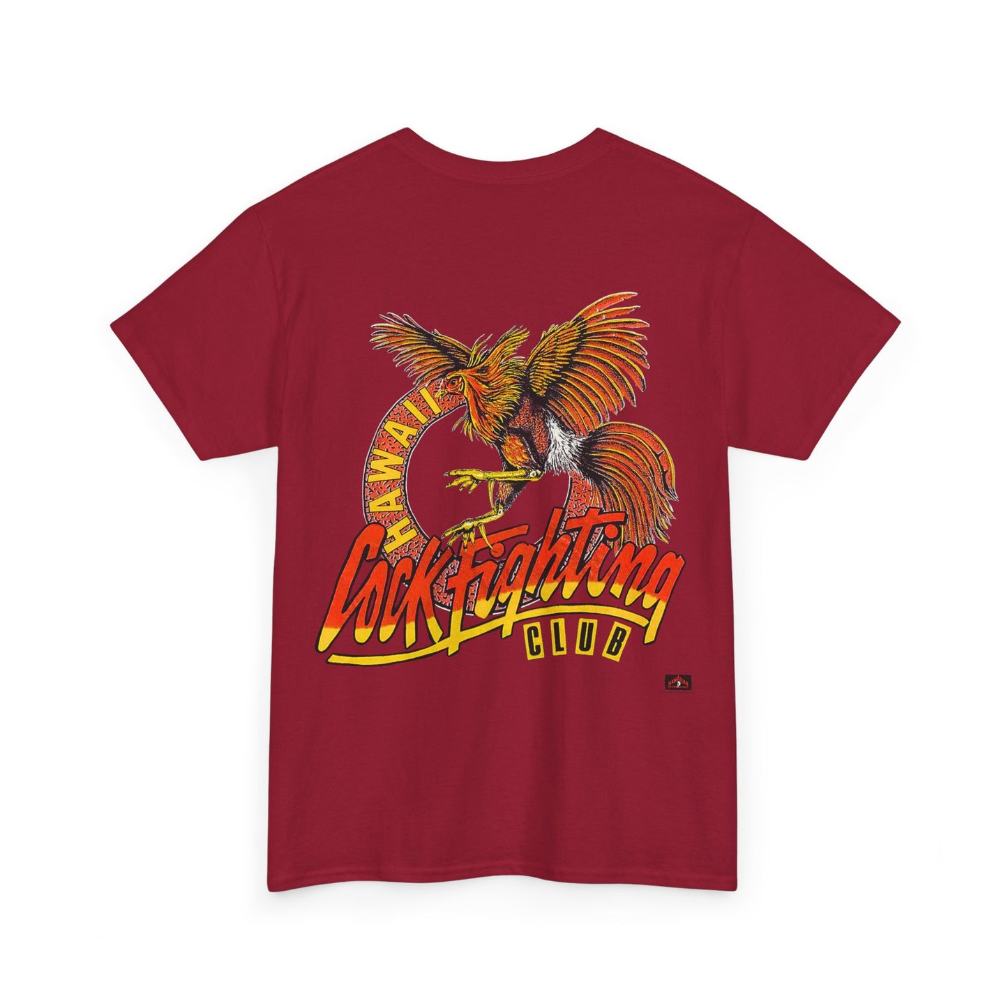 Hawaiian Strength Cockfighting Club Hawaii Vintage Design 90s New Print Unisex Heavy Cotton Tee