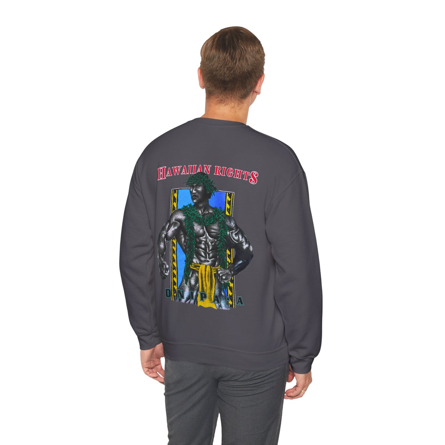 Hawaiian Strength Onipa’a Hawaiian Rights Vintage Design 90s New Print Unisex Heavy Blend™ Crewneck Sweatshirt