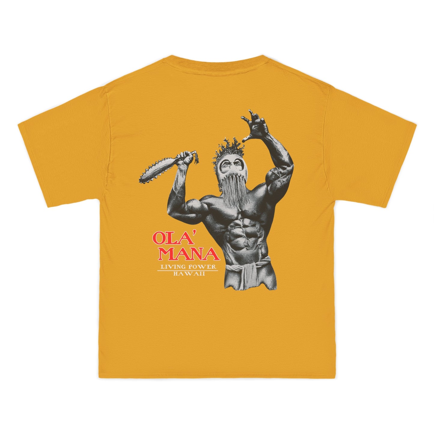 Hawaiian Strength Living Power Hawaii Ola' Mana Vintage Design 90s New Print Beefy-T®  Short-Sleeve T-Shirt