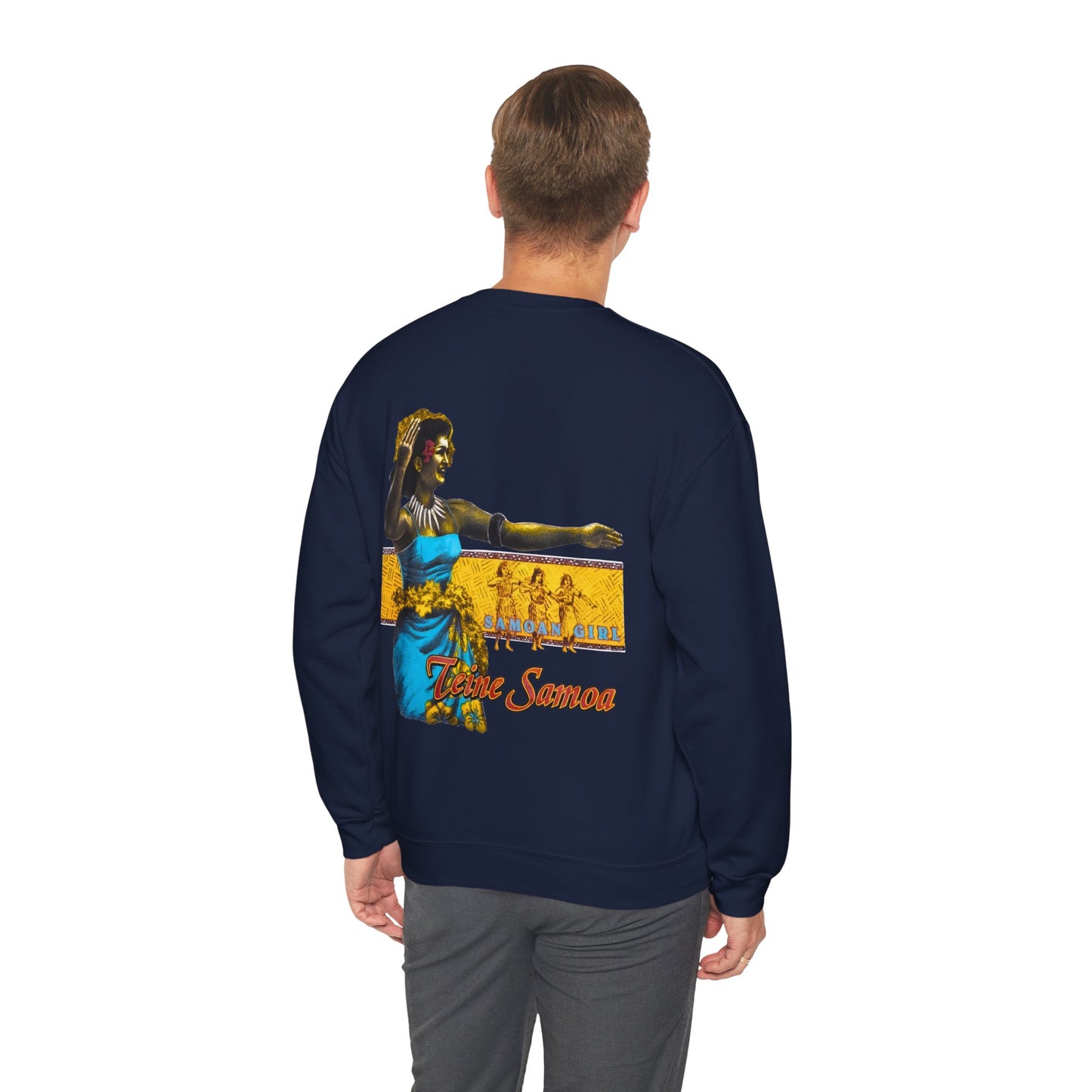 Samoan Strength Samoan Girl Teine Samoa Vintage Design 90s New Print Unisex Heavy Blend™ Crewneck Sweatshirt