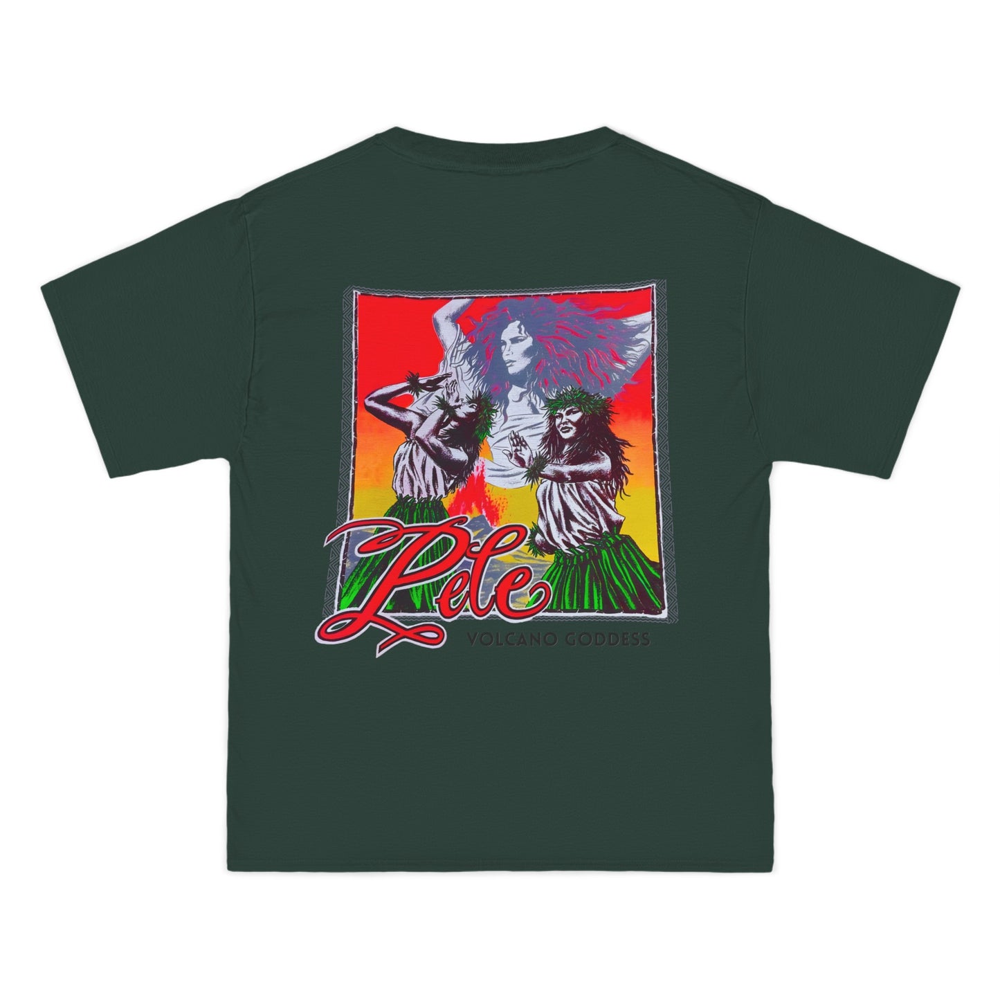 Hawaiian Strength Pele Volcano Goddess Vintage Design 90s New Print Beefy-T®  Short-Sleeve T-Shirt