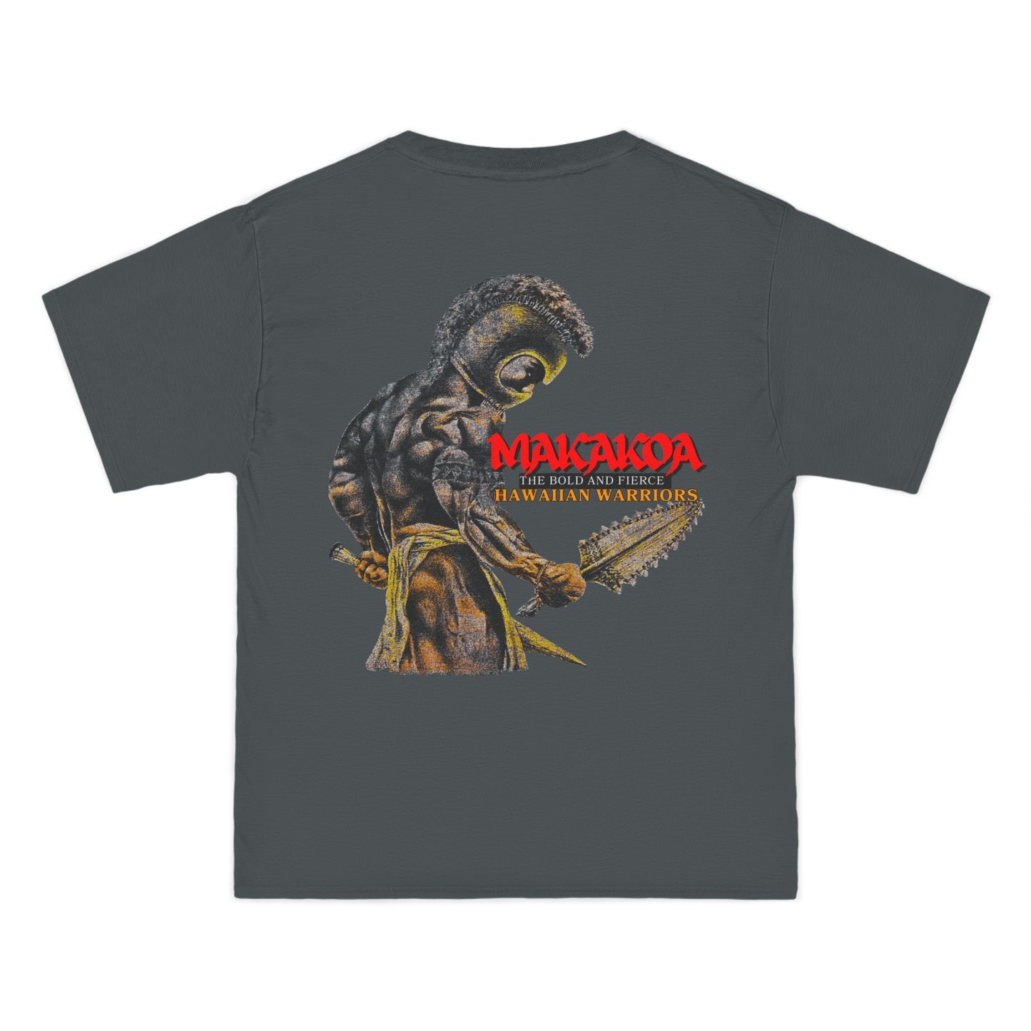 Hawaiian Strength Makakoa The Bold and Fierce Hawaiian Warriors Vintage Design 90s New Print Beefy-T®  Short-Sleeve T-Shirt