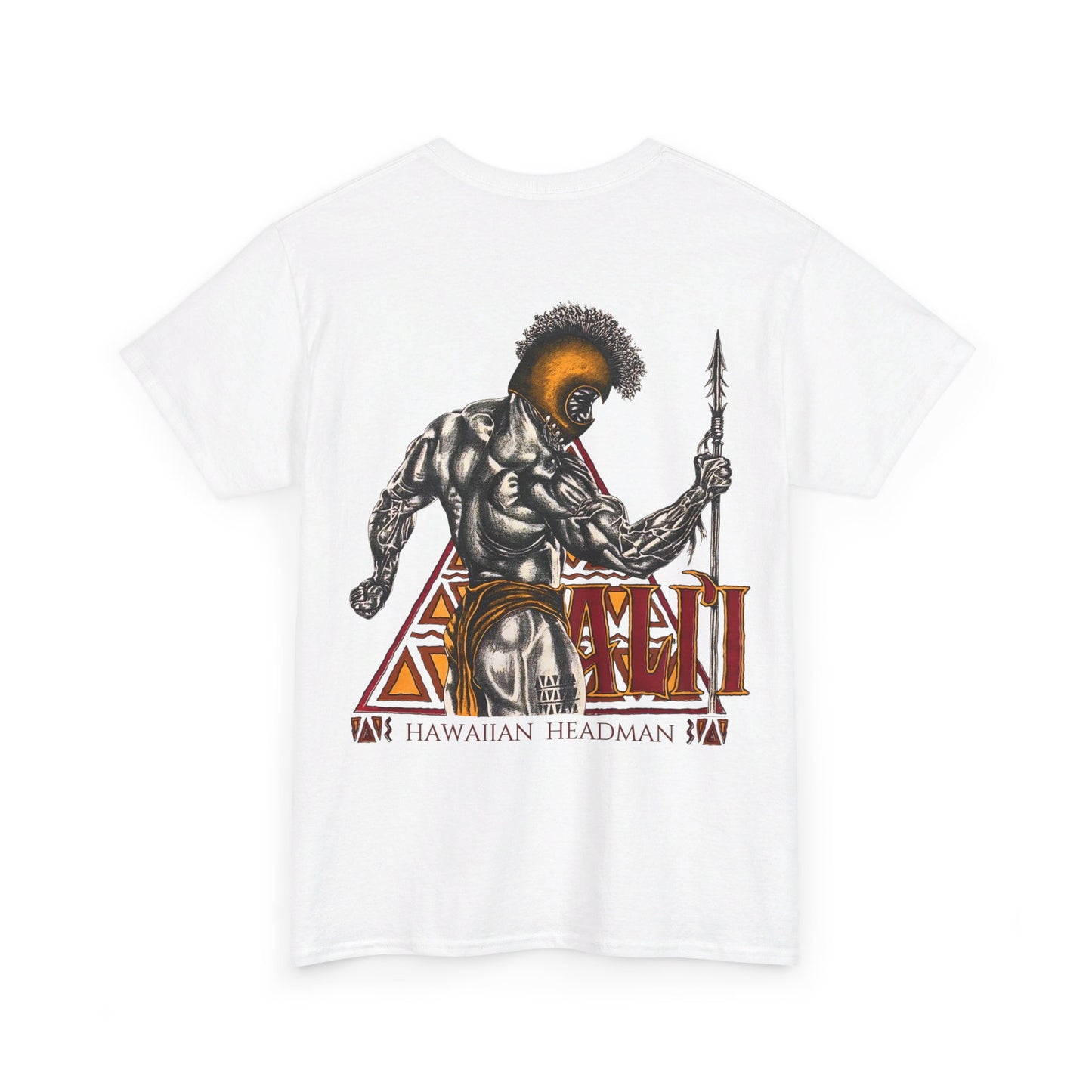 Hawaiian Strength Ali'i Hawaiian Headman Vintage Design 90s New Print Unisex Heavy Cotton Tee