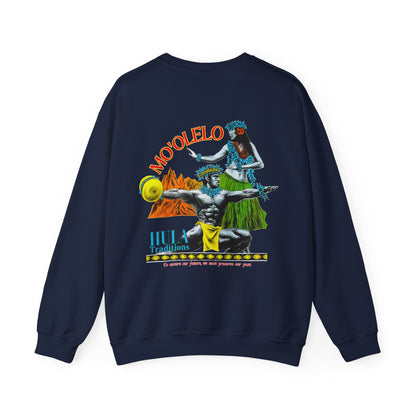 Hawaiian Strength Mo'olelo Hula Traditions Vintage Design 90s New Print Unisex Heavy Blend™ Crewneck Sweatshirt