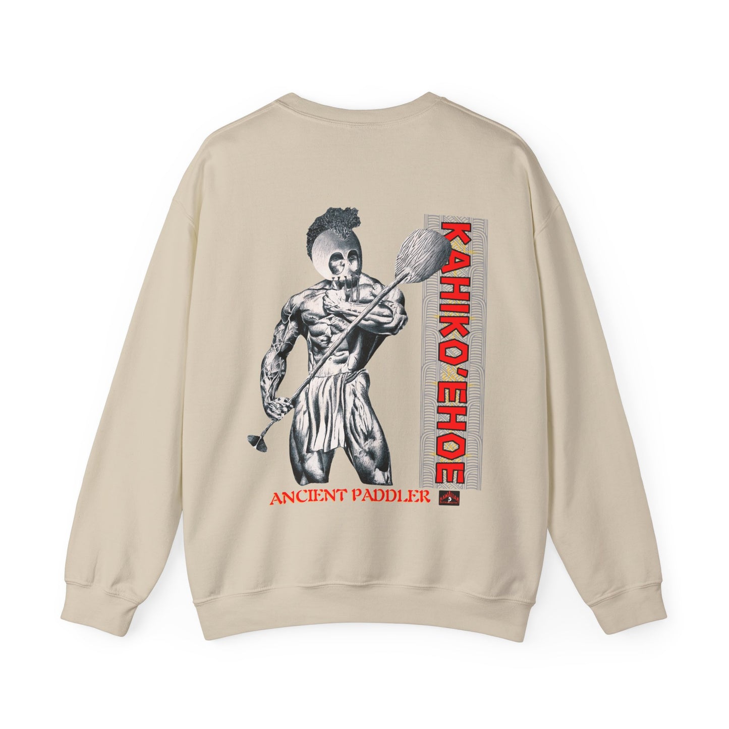 Hawaiian Strength Ancient Paddler Kahiko'ehoe Vintage Design 90s New Print Unisex Heavy Blend™ Crewneck Sweatshirt