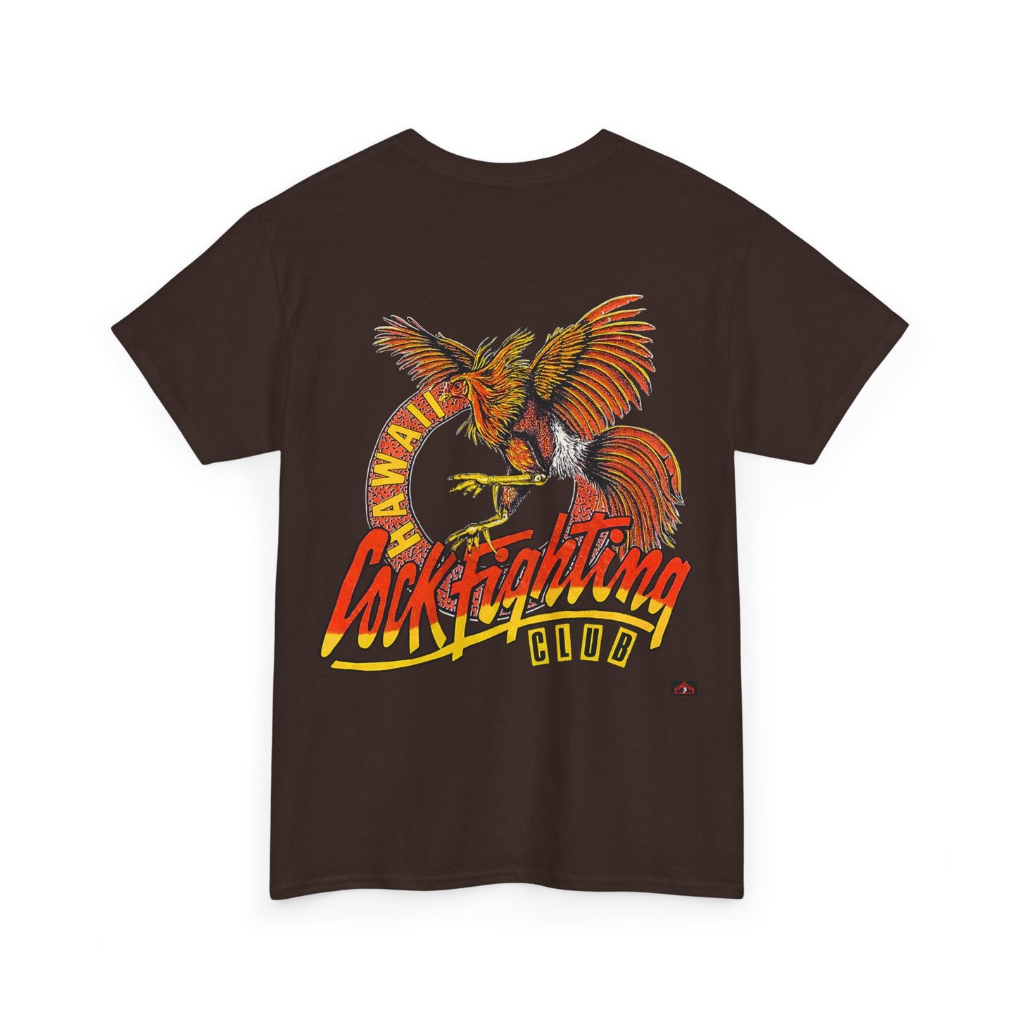 Hawaiian Strength Cockfighting Club Hawaii Vintage Design 90s New Print Unisex Heavy Cotton Tee