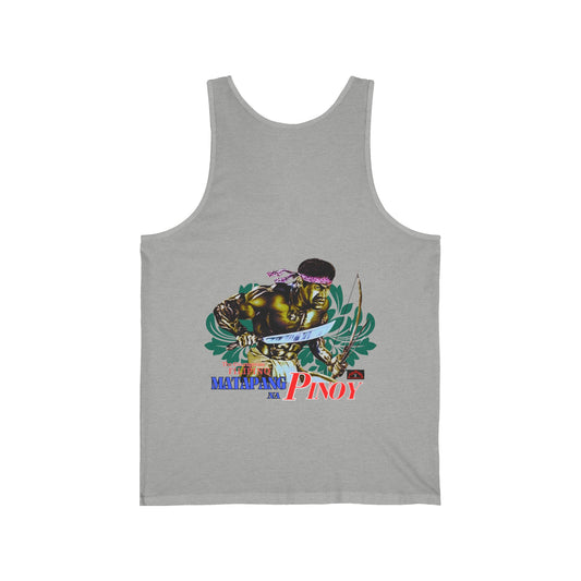 Filipino Strength Matapang Na Pinoy The Courageous Filipino Vintage Design 90s New Print Unisex Jersey Tank