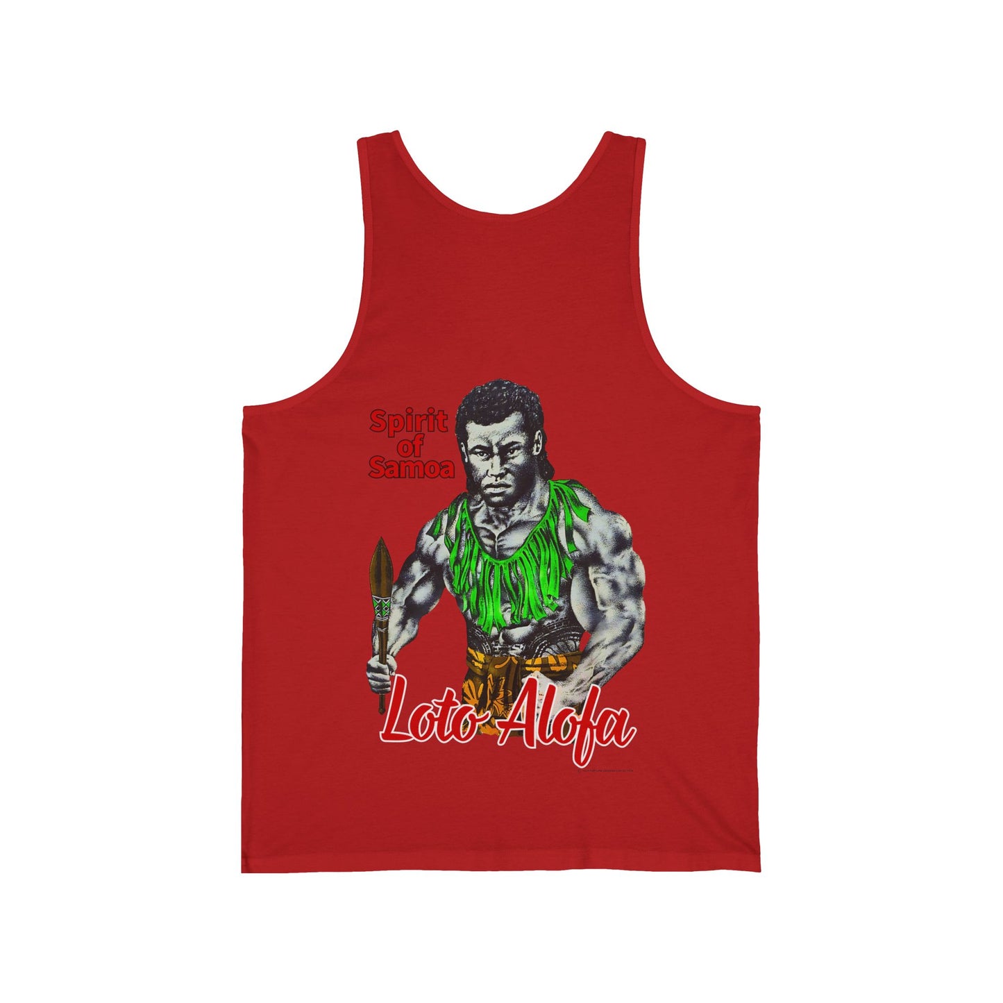 Samoan Strength Spirit of Samoa Loto Alofa Vintage Design 90s New Print Unisex Jersey Tank