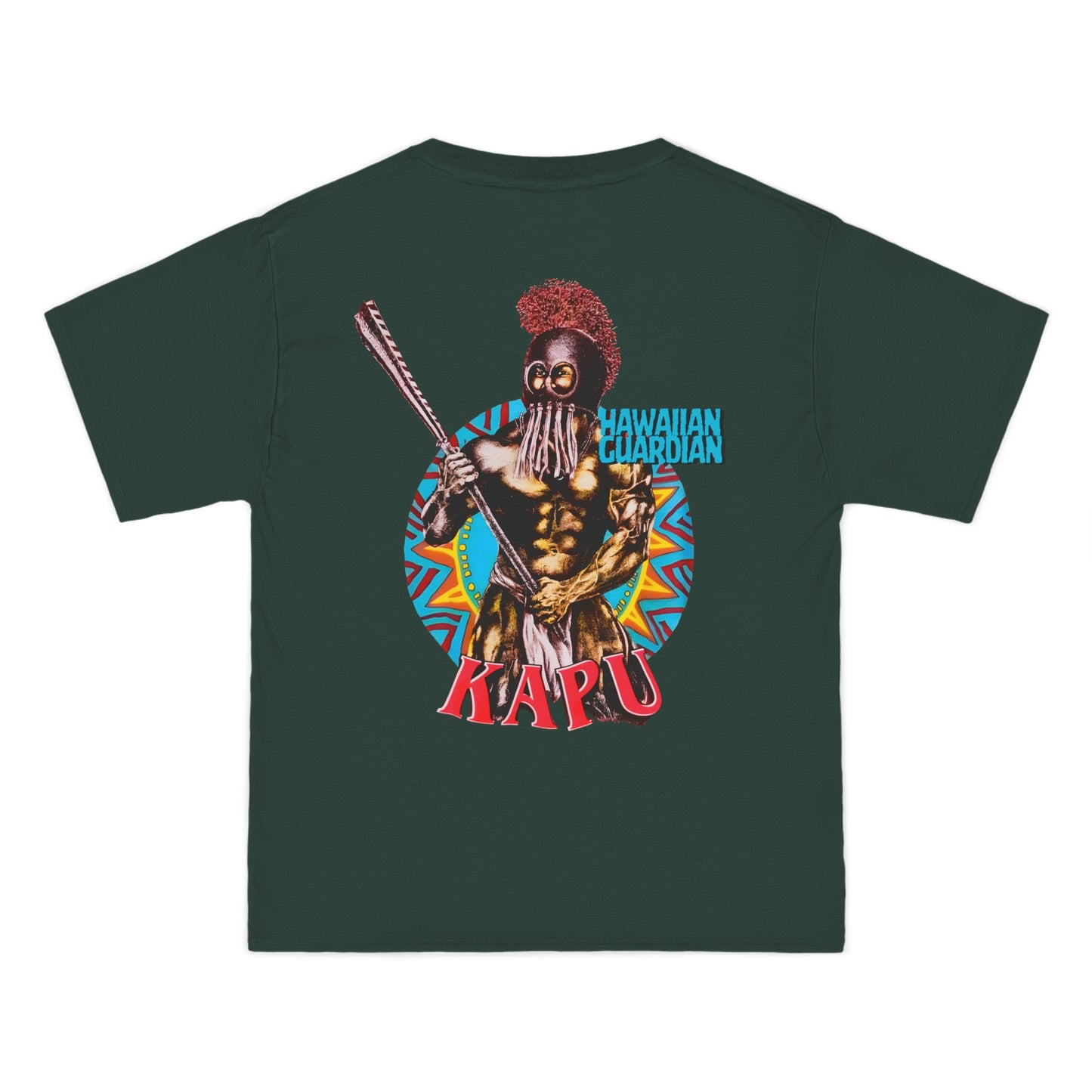 Hawaiian Strength Kapu Hawaiian Guardian Vintage Design 90s New Print Beefy-T®  Short-Sleeve T-Shirt