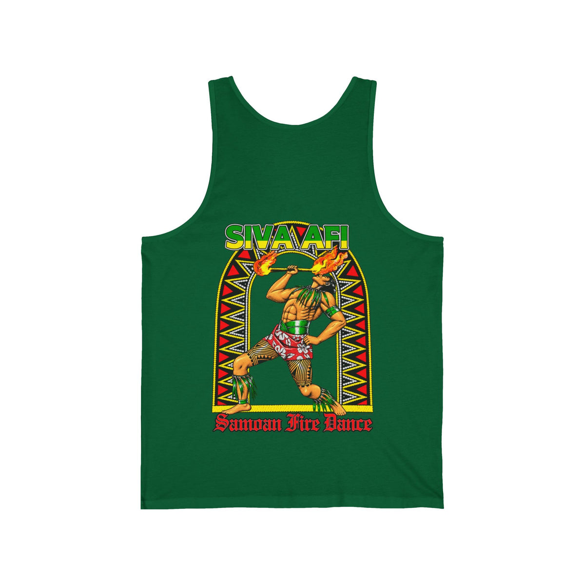 Samoan Strength Siva Afi Samoan Fire Dance Unisex Jersey Tank