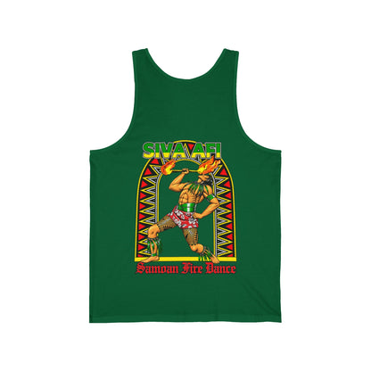 Samoan Strength Siva Afi Samoan Fire Dance Unisex Jersey Tank