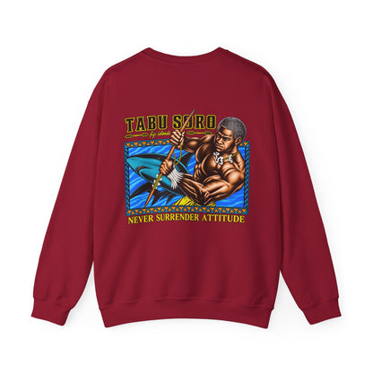 Local Strength Tabu Soro Fiji Islands Never Surrender Attitude Unisex Heavy Blend™ Crewneck Sweatshirt