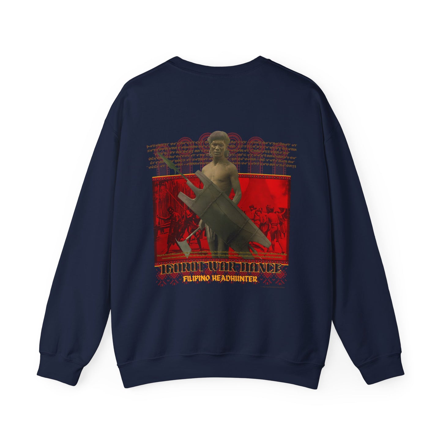 Filipino Strength Filipino Headhunter Igorot War Dance Unisex Heavy Blend™ Crewneck Sweatshirt