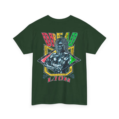 Jawaiian Strength Dread Lion Vintage 90s Design New Print Unisex Heavy Cotton Tee