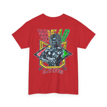 Jawaiian Strength Dread Lion Vintage 90s Design New Print Unisex Heavy Cotton Tee