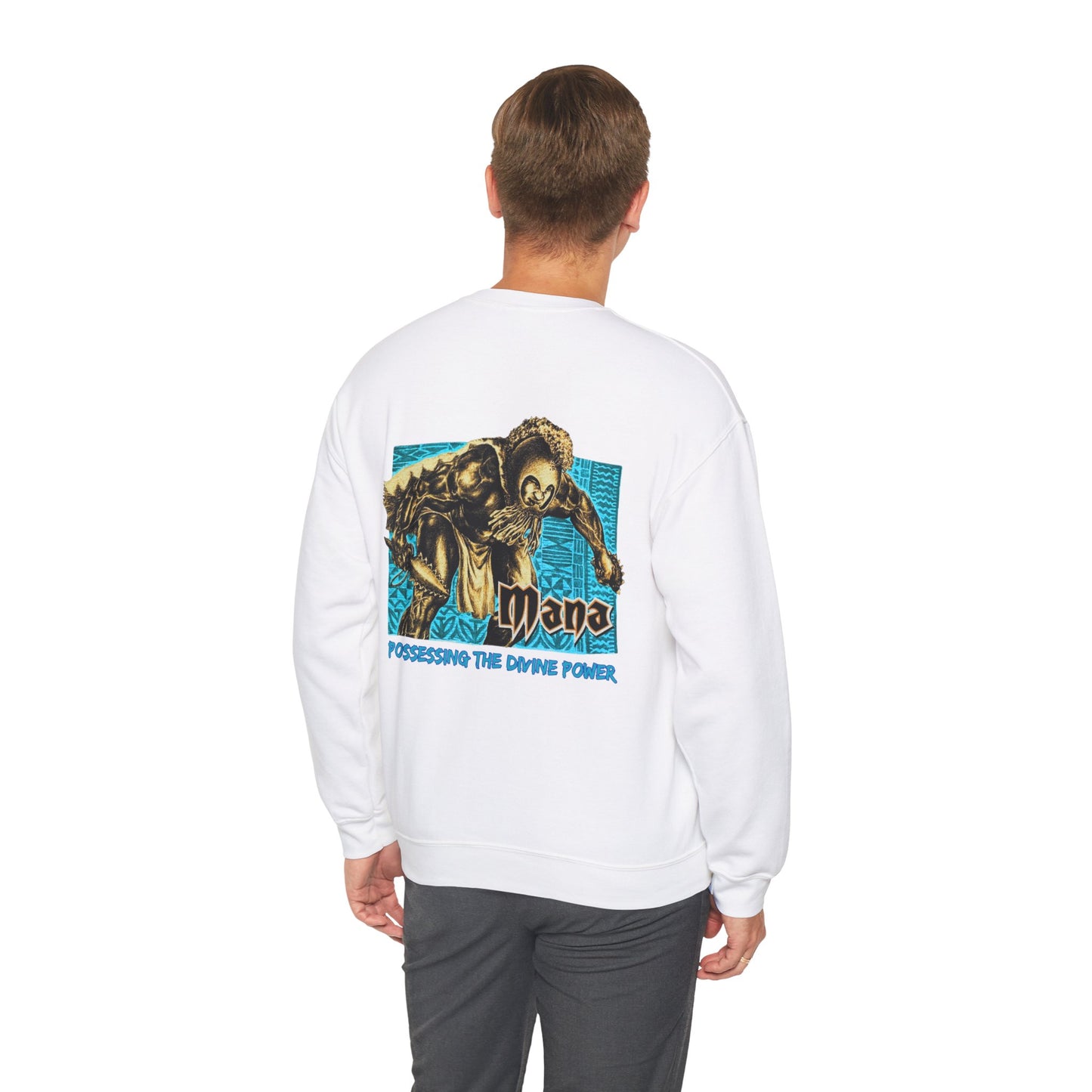 Hawaiian Strength Mana Possessing the Divine Power Vintage Design 90s New Print Unisex Heavy Blend™ Crewneck Sweatshirt