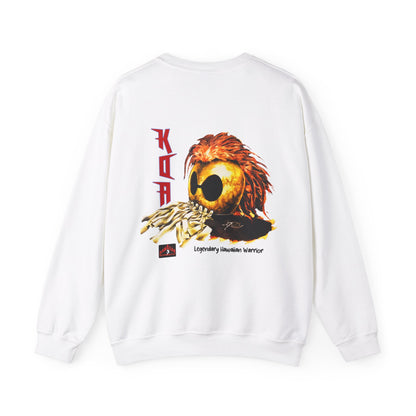 Hawaiian Strength Koa Legendary Hawaiian Warrior Vintage Design 90s New Print Unisex Heavy Blend™ Crewneck Sweatshirt
