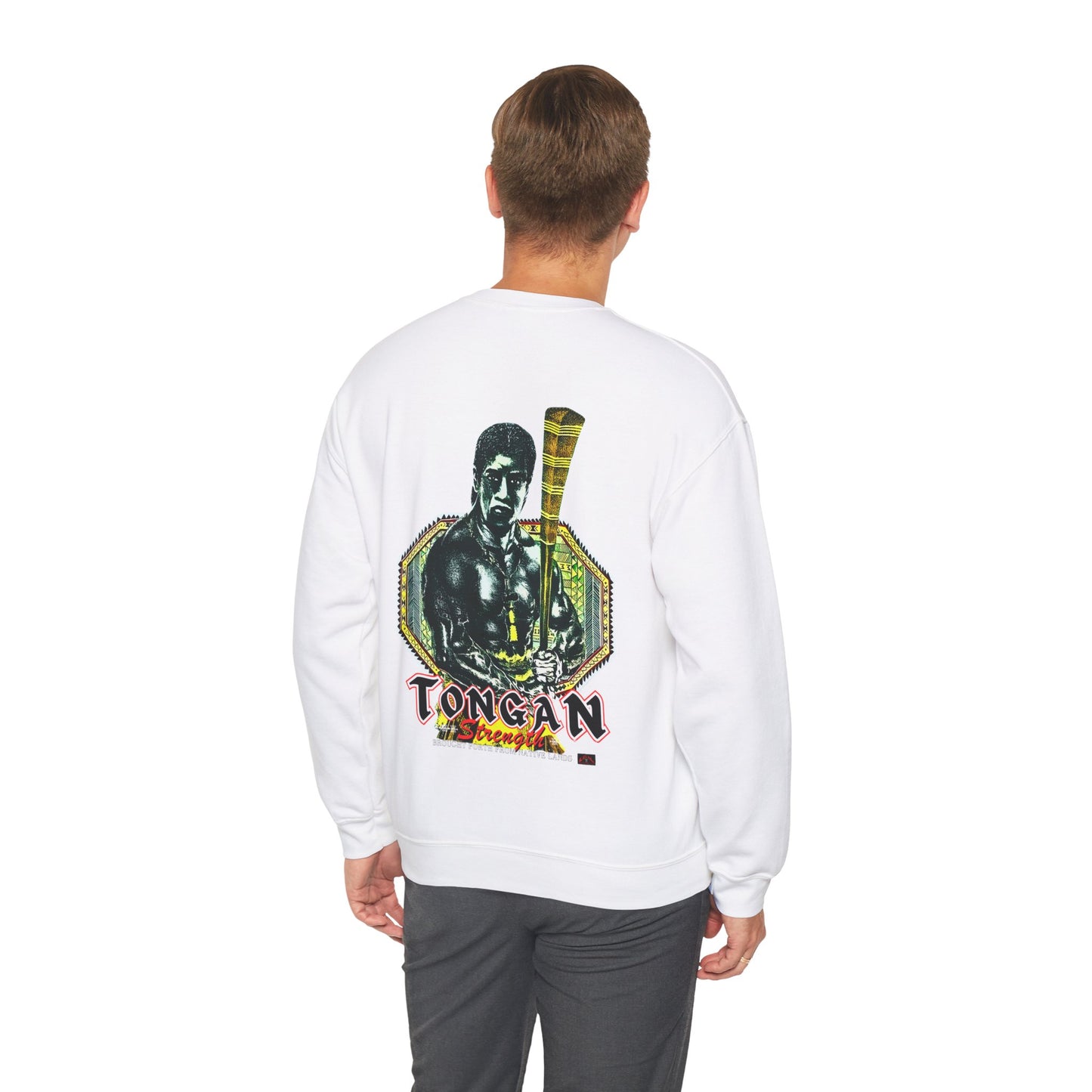 Local Strength Tongan Strength Brought Forth From Native Lands Vintage Design 90s New Print Unisex Heavy Blend™ Crewneck Sweatshirt