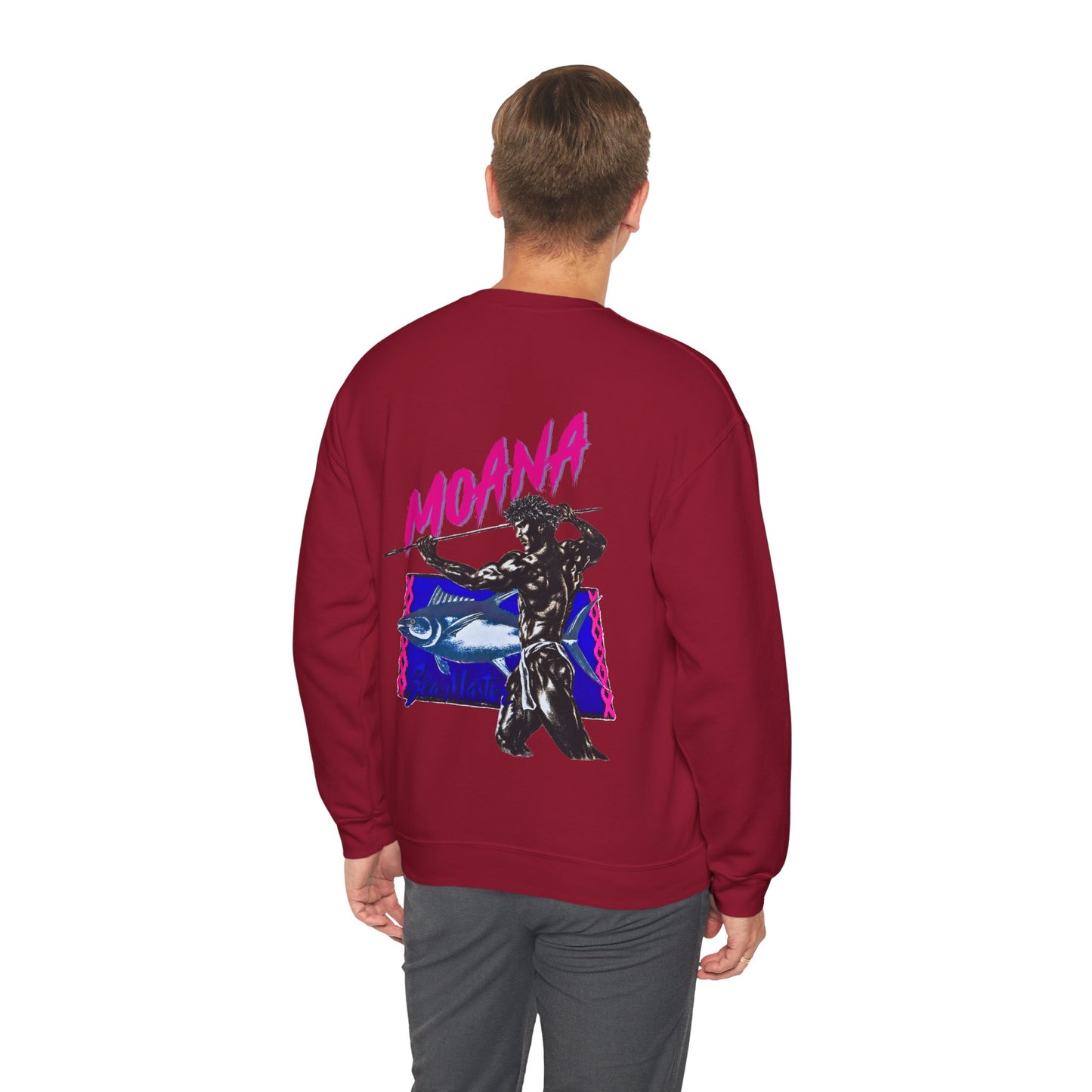 Hawaiian Strength Moana Sea Master Vintage Design 90s New Print Unisex Heavy Blend™ Crewneck Sweatshirt