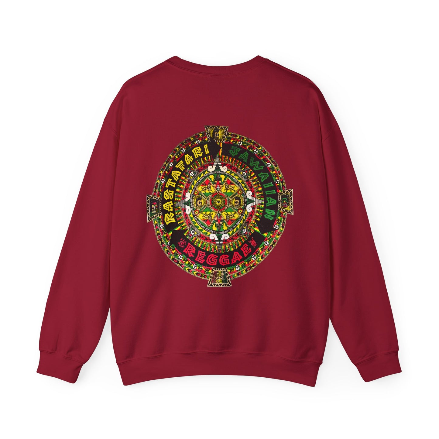 Jawaiian Strength Rastafari Jawaiian Reggae Vintage Design 90s New Print Unisex Heavy Blend™ Crewneck Sweatshirt